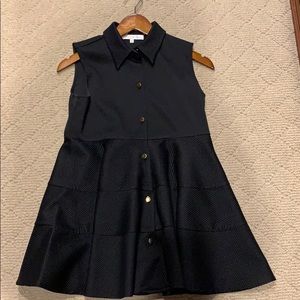 Alexis XS black collared blouse w/ gold buttons.